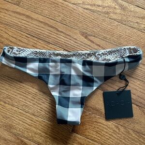 Acacia Swimwear Black and White Checkered Bikini Bottom